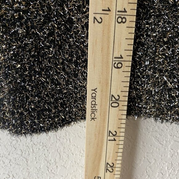 Kate Spade Sweater Womens S Crop Sparkly Glitter Mock Neck Holiday Top - Picture 9 of 12